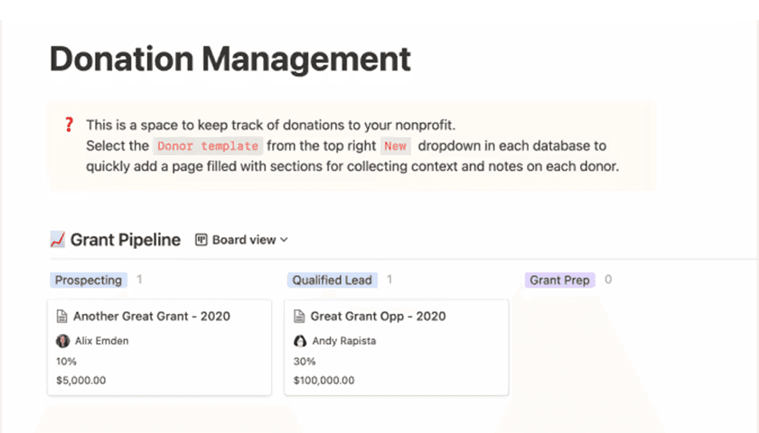 Spendenverwaltung Vorlage Produktbild