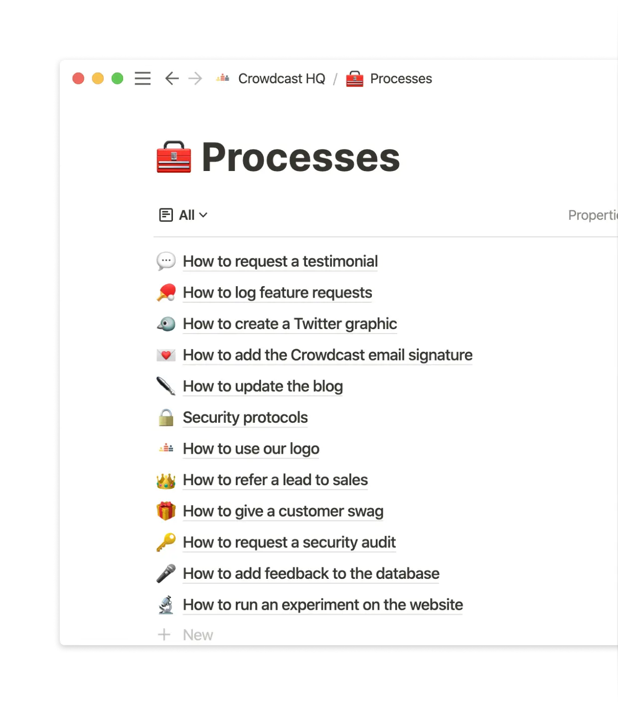 Crowdcast processes gallery