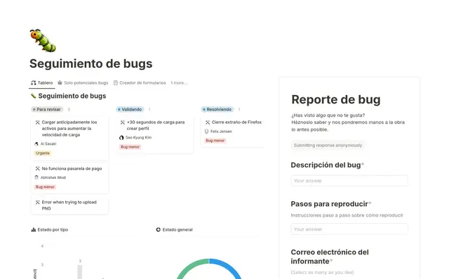 🐛 Seguimiento de bugs