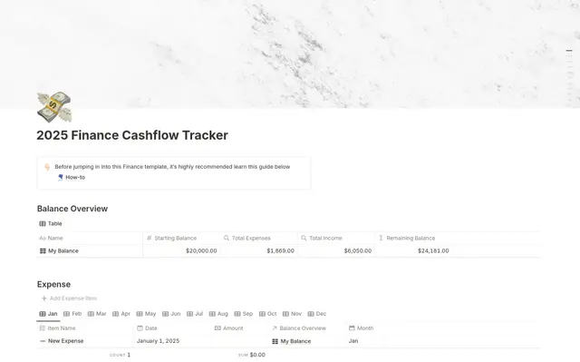 Finance Cashflow Tracker